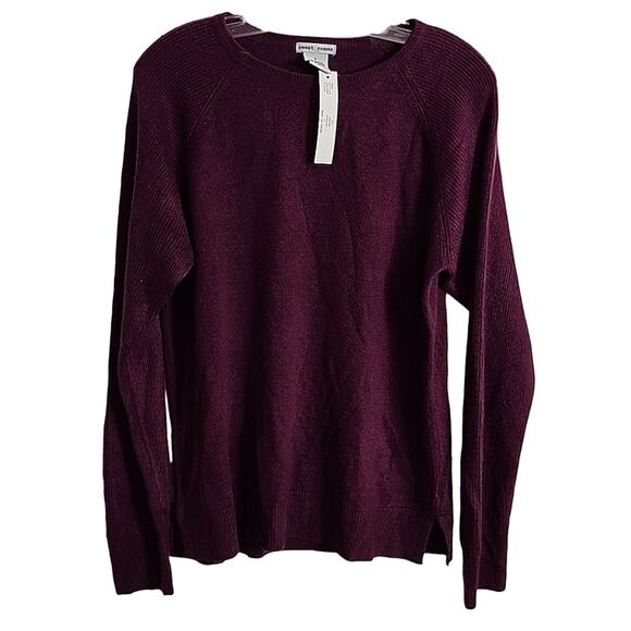 Sweet Romeo Eggplant Plum Crew Neck Sweater, NWT, Small - Picture 1 of 6